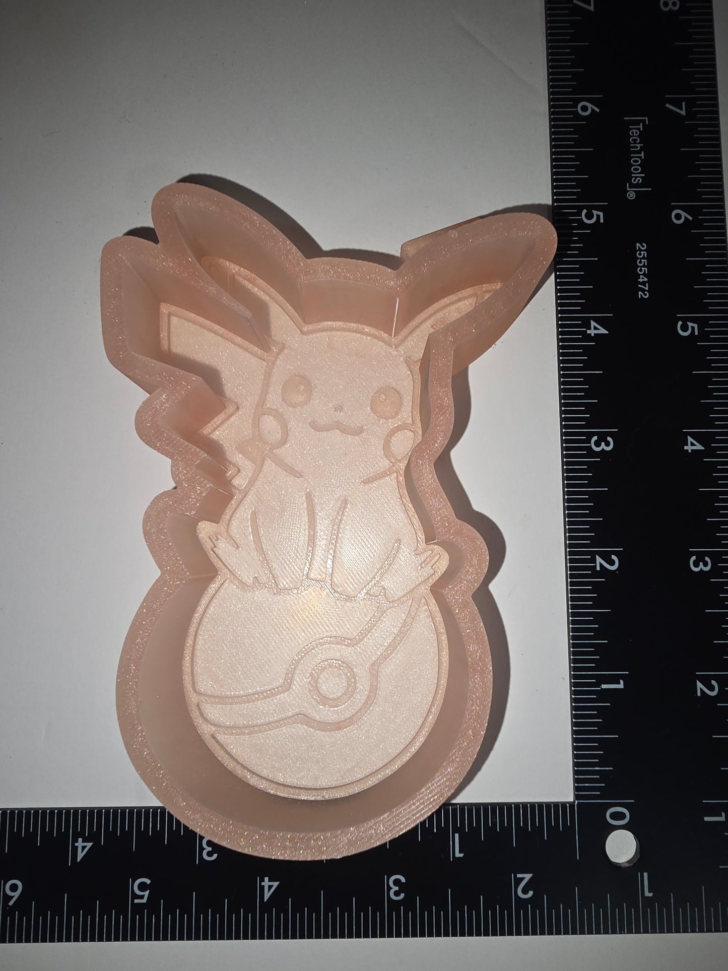 Risen Pikachu sitting on ball silicone freshie mold