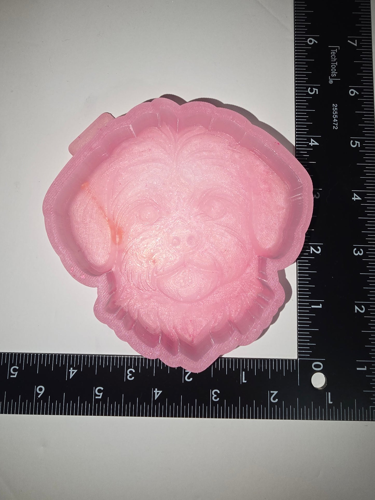 3d Maltese dog face silicone freshie mold