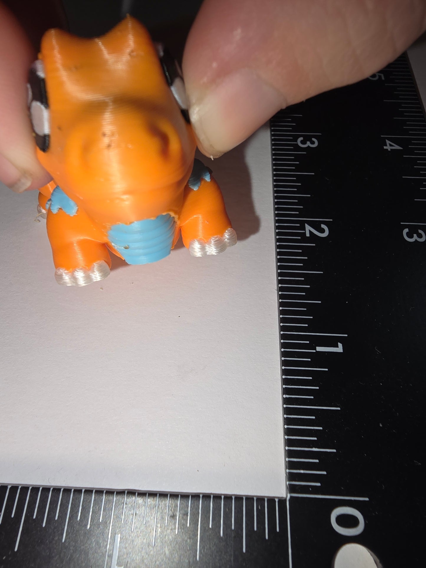 Orange and blue mini dino