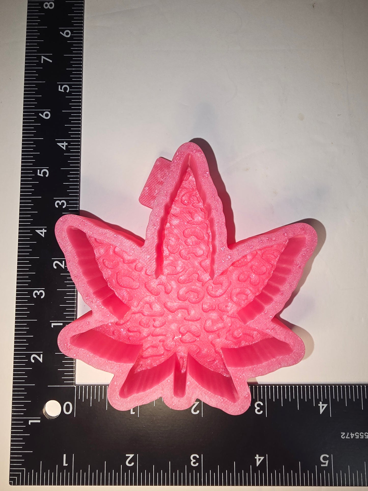 Leopard print pot leaf silicone freshie mold