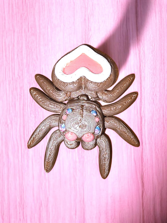 Valentine heart cookie spider