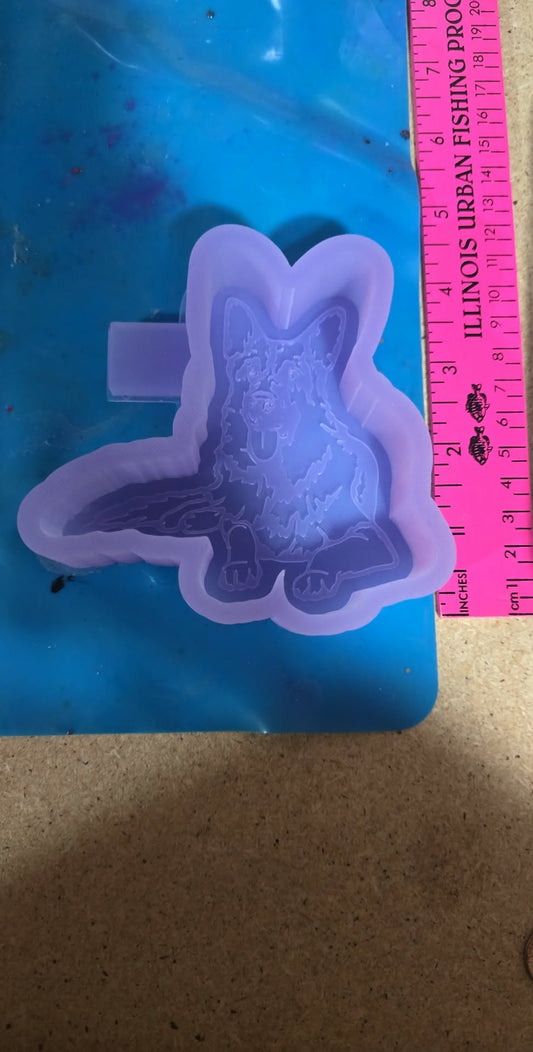 German sherperd silicone freshie mold