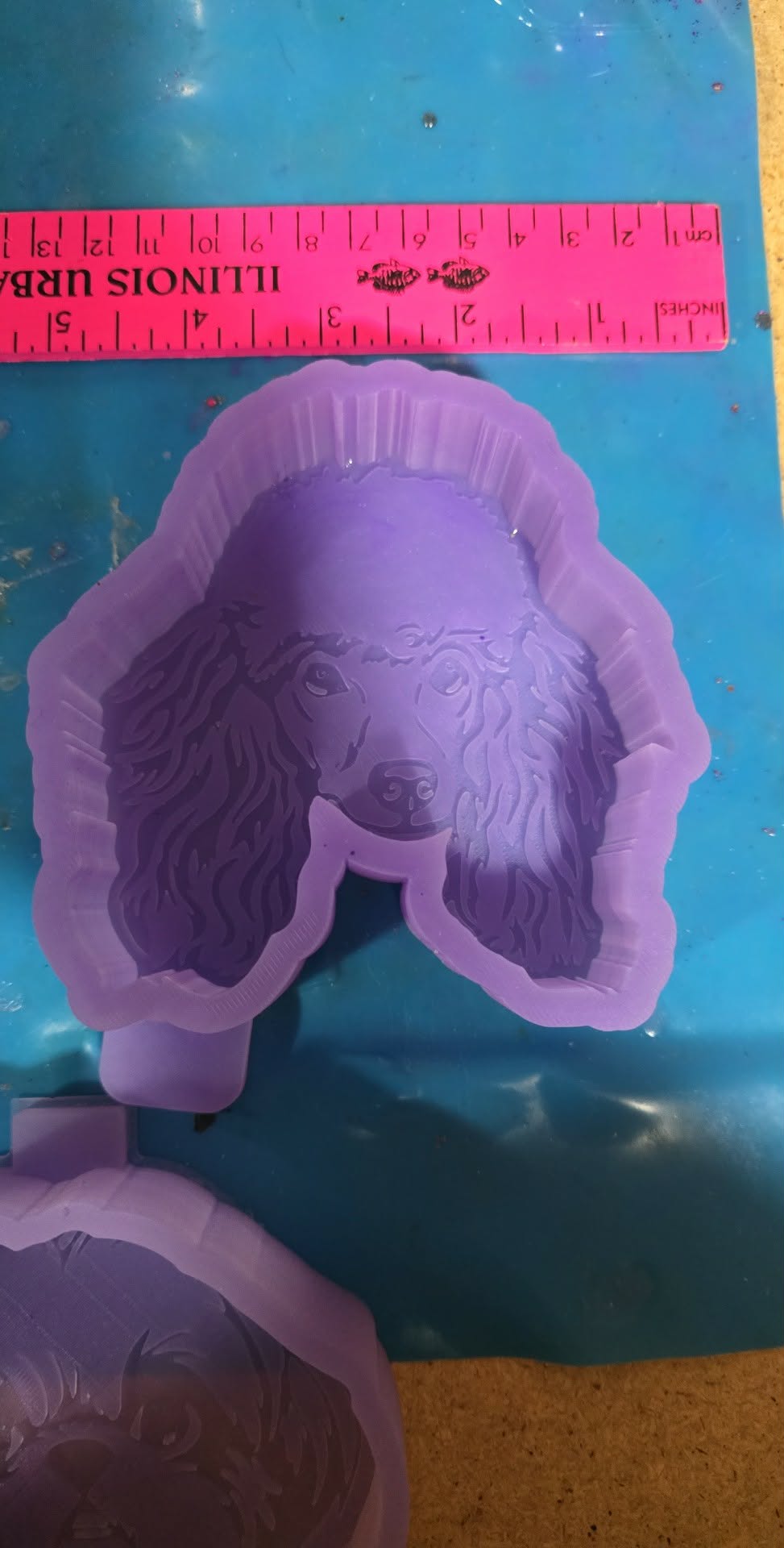 Poodle head silicone freshie mold