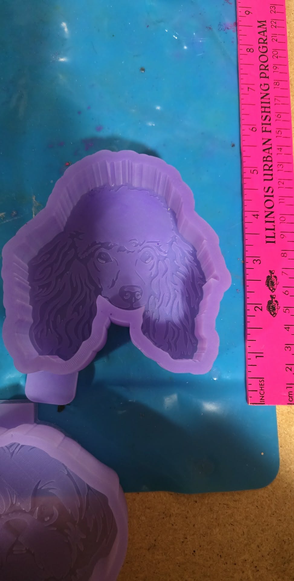 Poodle head silicone freshie mold