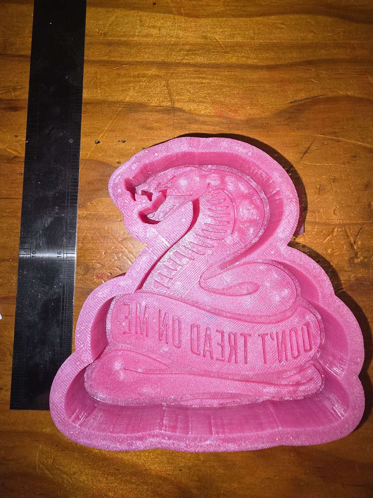 Don`t tread on me with a snake silicone mold