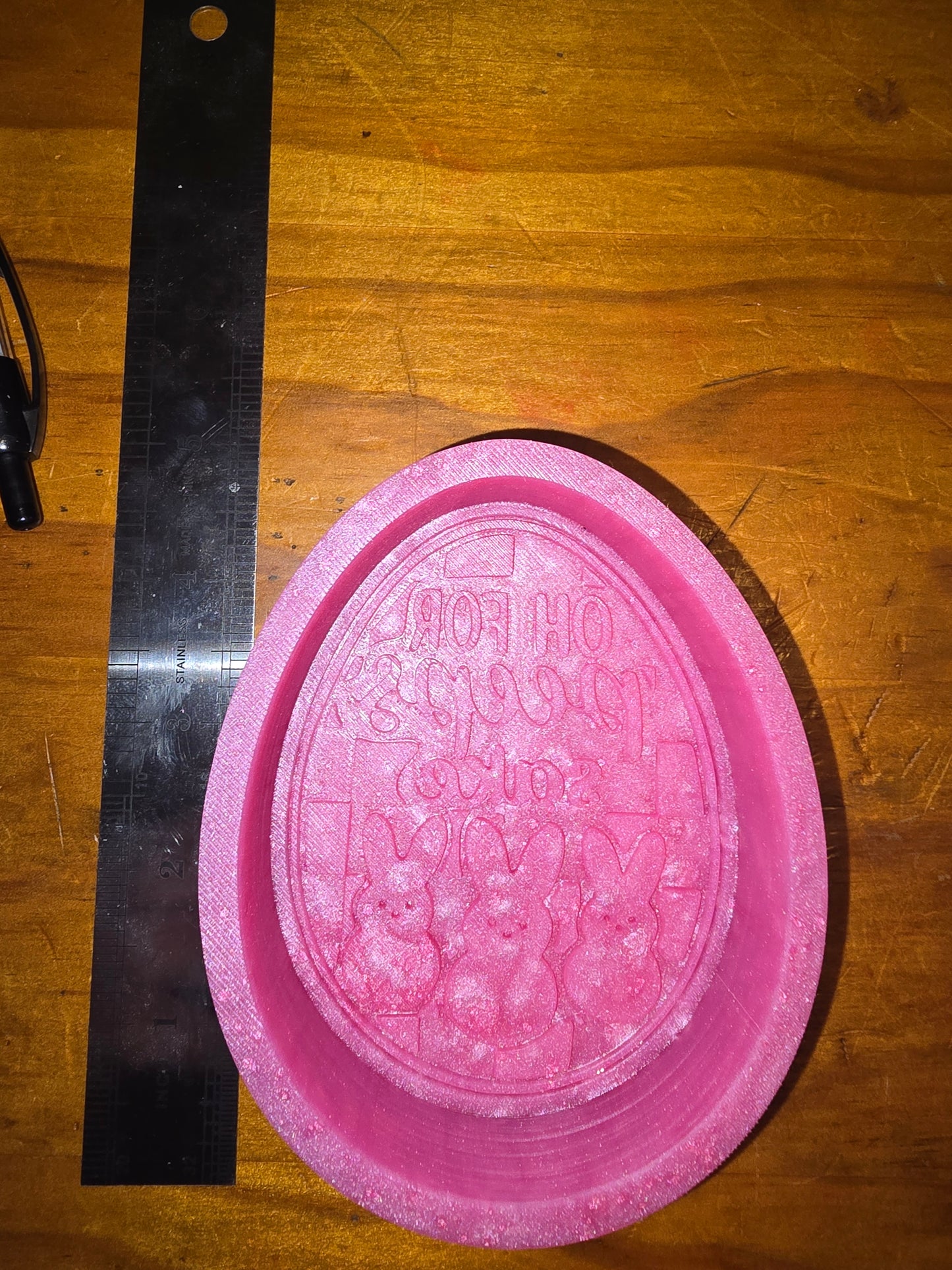 Oh peep sakes checkered egg silicone freshie