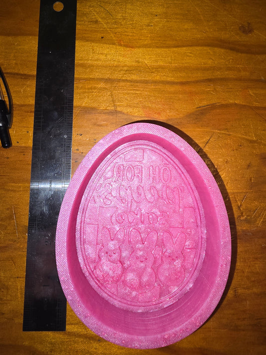 Oh peep sakes checkered egg silicone freshie