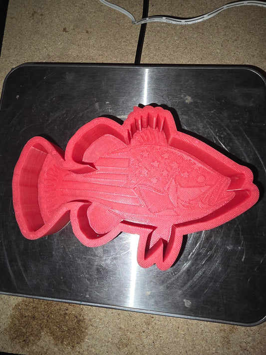 American flag fish silicone mold