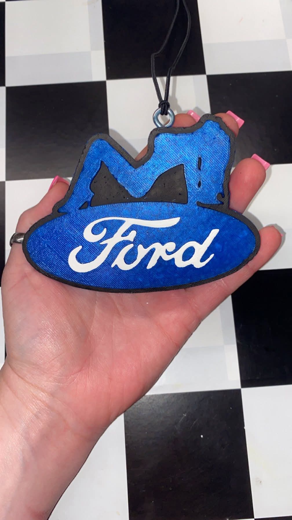Ford with a chick on top silicone freshie mold