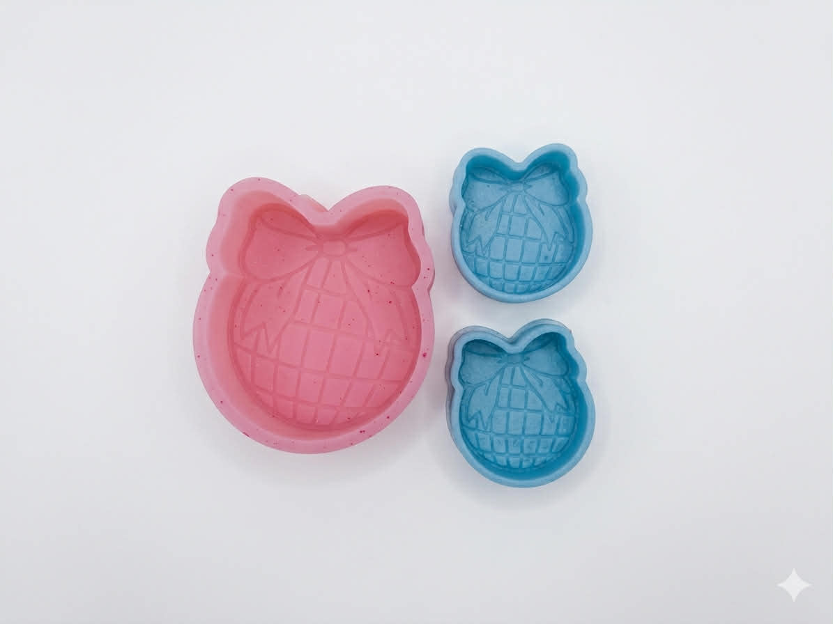 Disco ball with bow silicone freshie mold