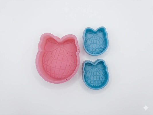 Disco ball with bow silicone freshie mold