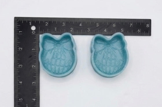 Disco ball with bow silicone freshie mold