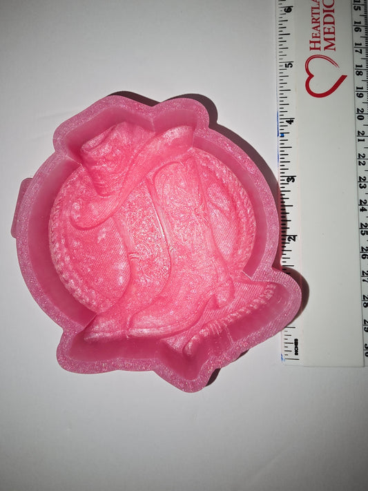 3d cowboy boots with hat silicone freshie mold