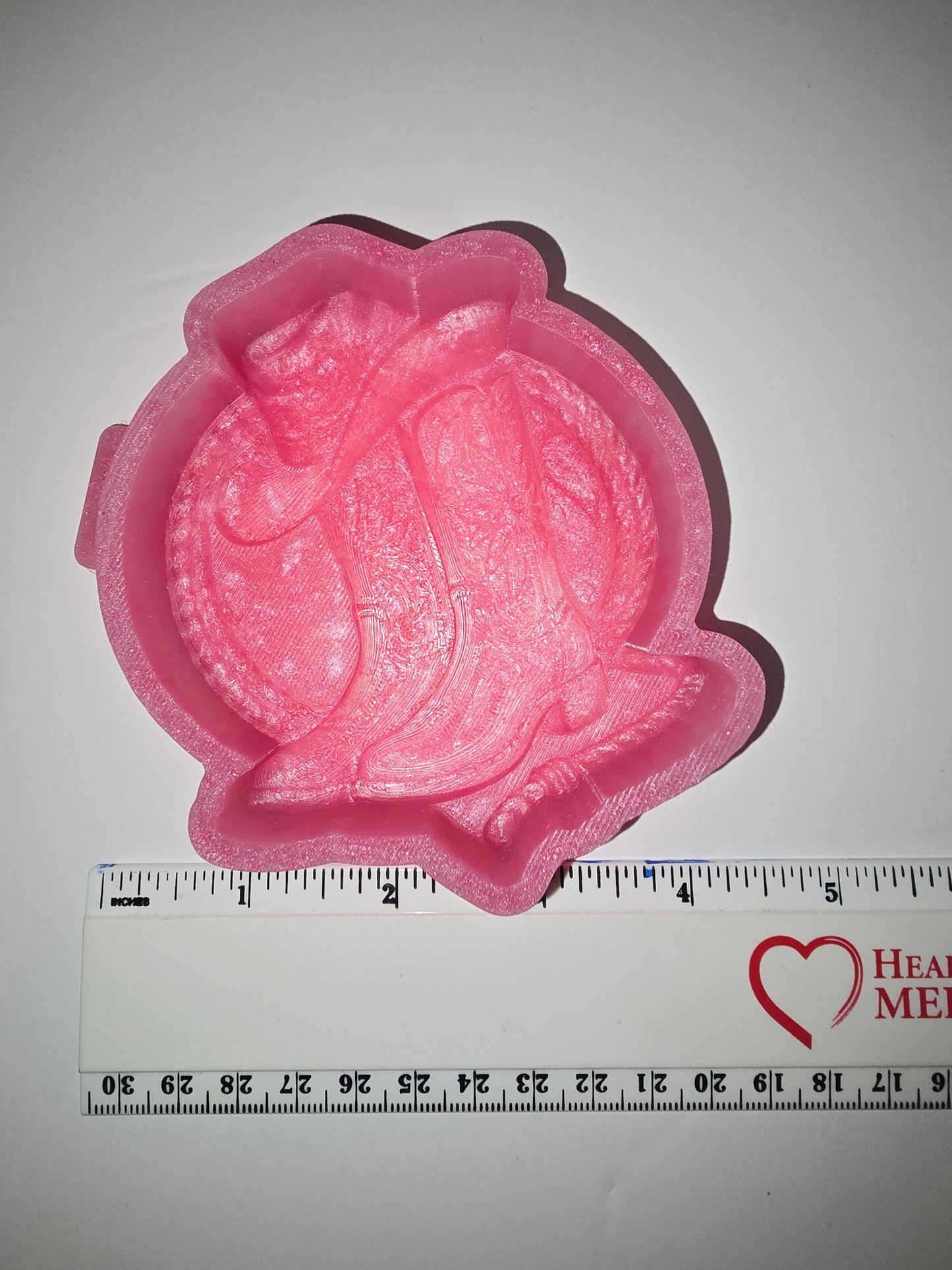 3d cowboy boots with hat silicone freshie mold