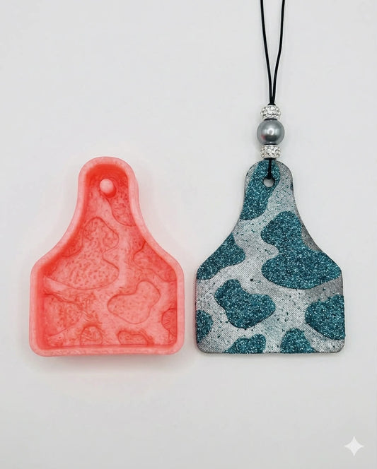 Cow print tag silicone mold