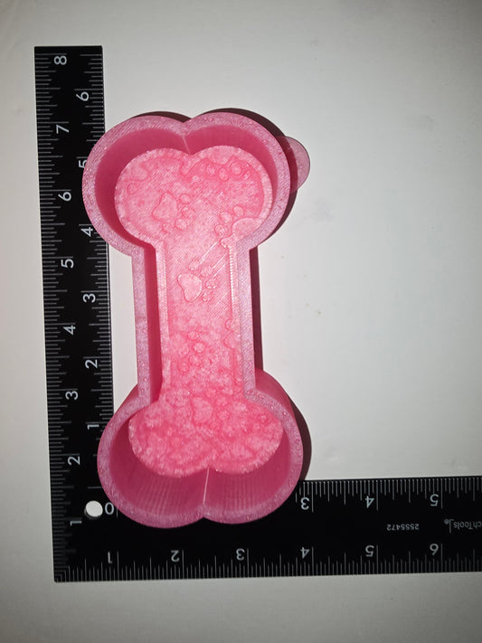 Paw prints dog bone silicone freshie mold