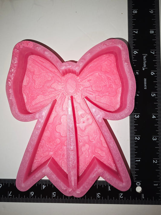 Retro Cowprint Bow silicone freshie mold