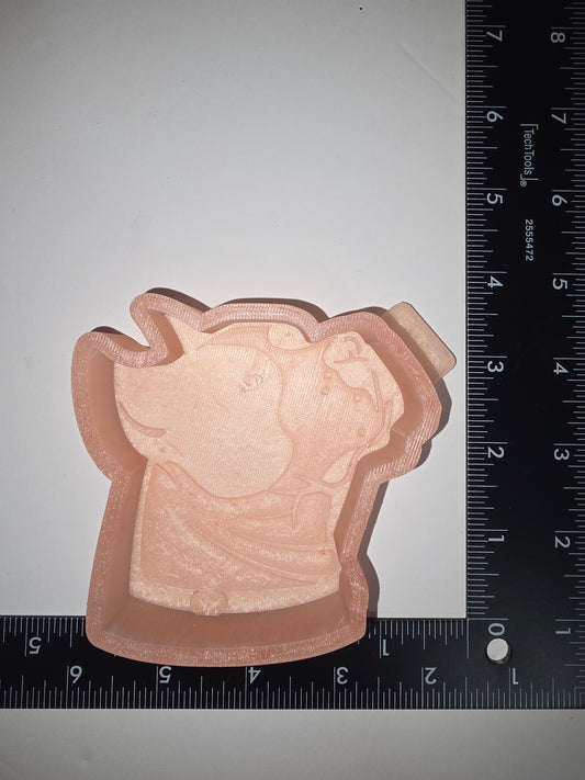 Pitbull face silicone freshie mold