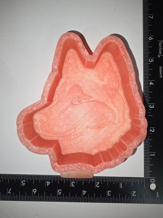 Husky dog face silicone freshie mold