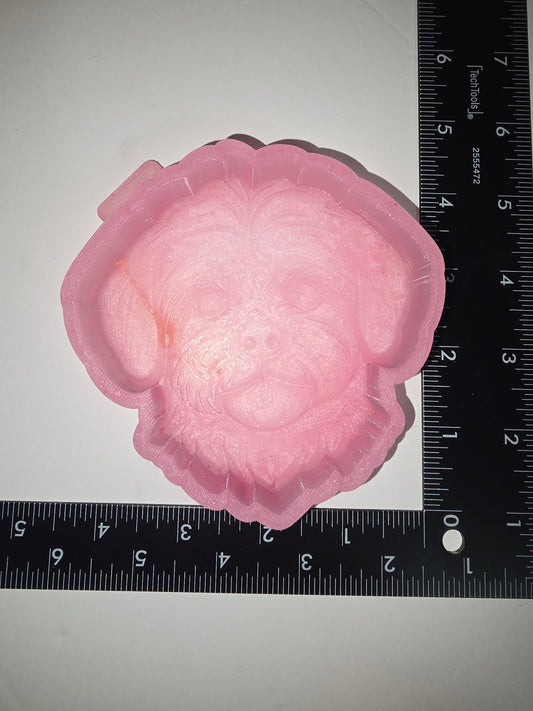 3d Maltese dog face silicone freshie mold