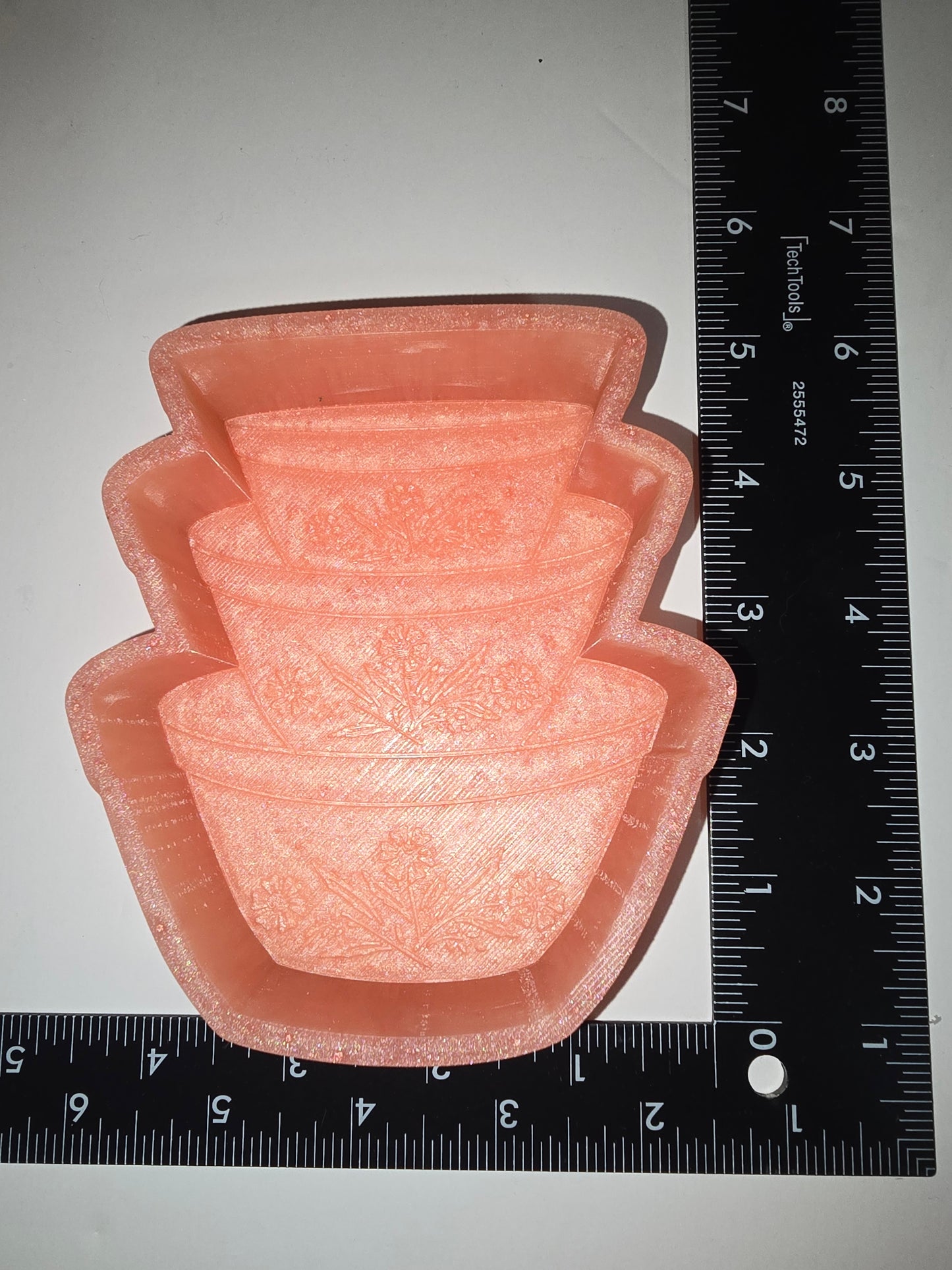 Stacked vintage bowls silicone mold