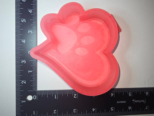 Paw heart silicone freshie mold