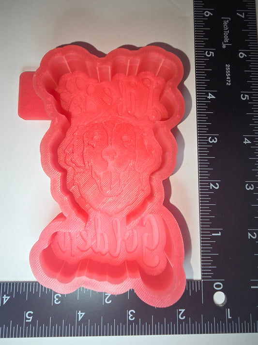 Life Is Golden Retriever silicone freshie mold