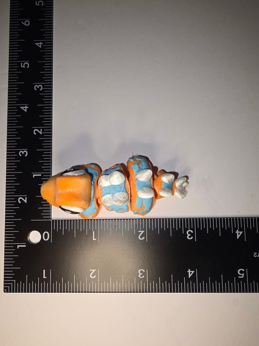 Orange and blue mini dino