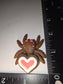Valentine heart cookie spider