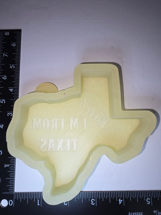 I`m from Texas shaped silicone freshie mold