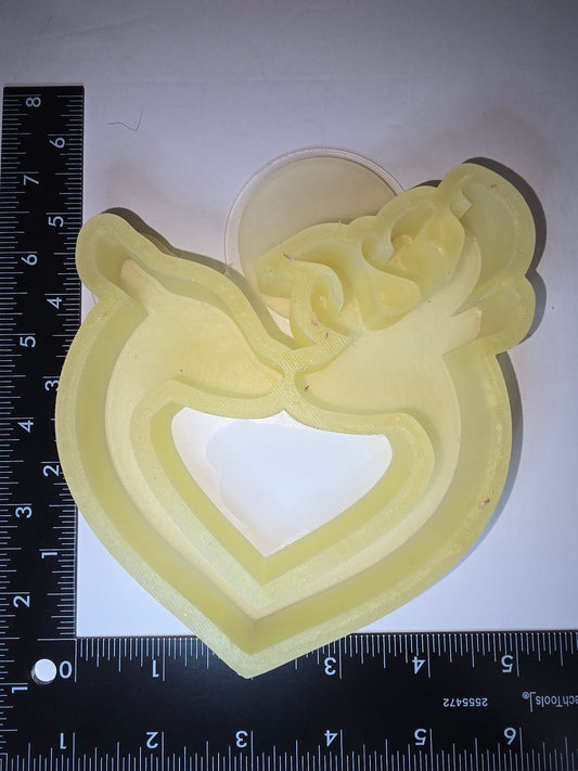 Deer shaped heart silicone freshie mold