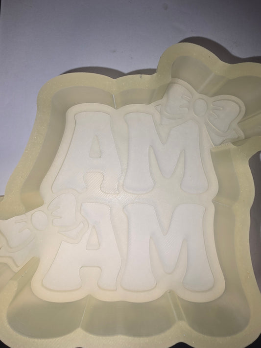 Mama with two small bows silicone freshie mold