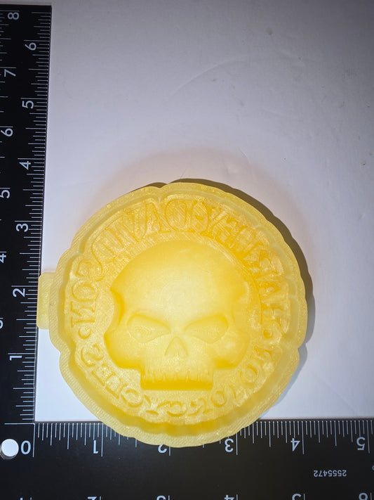 Harley Davidson skull silicone freshie mold