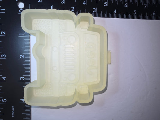 Non raised jeep silicone freshie mold