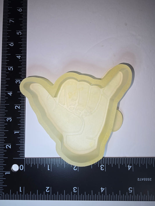 Peace sign hand silicone freshie mold