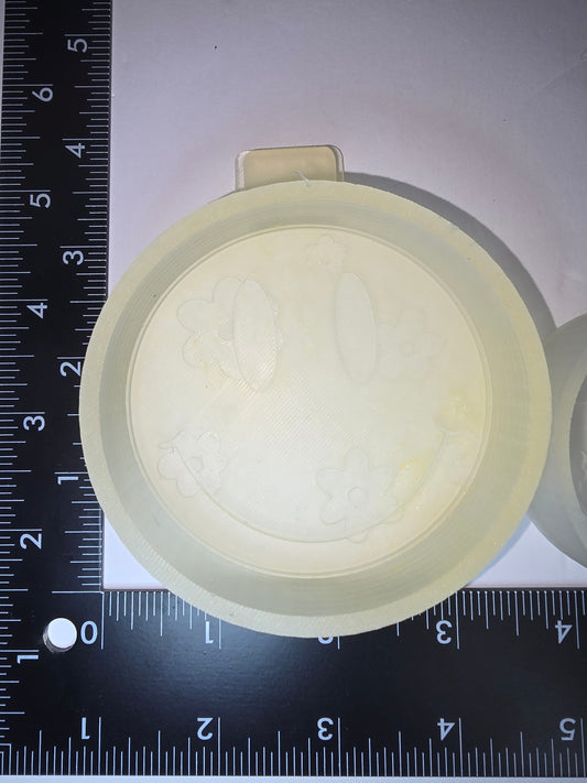 Flower smiley face silicone freshie mold