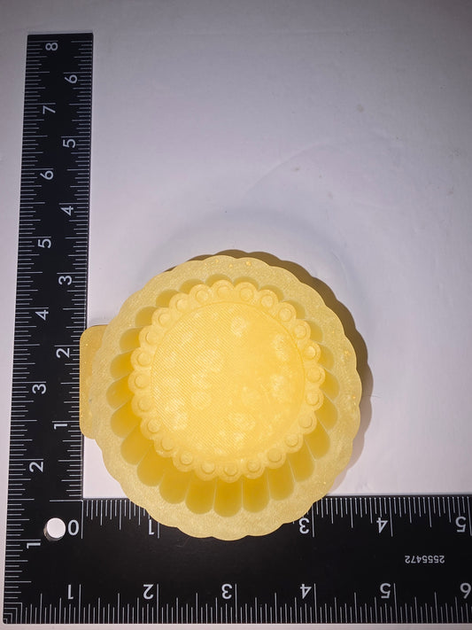 Beaded circle cardstock center silicone freshie mold