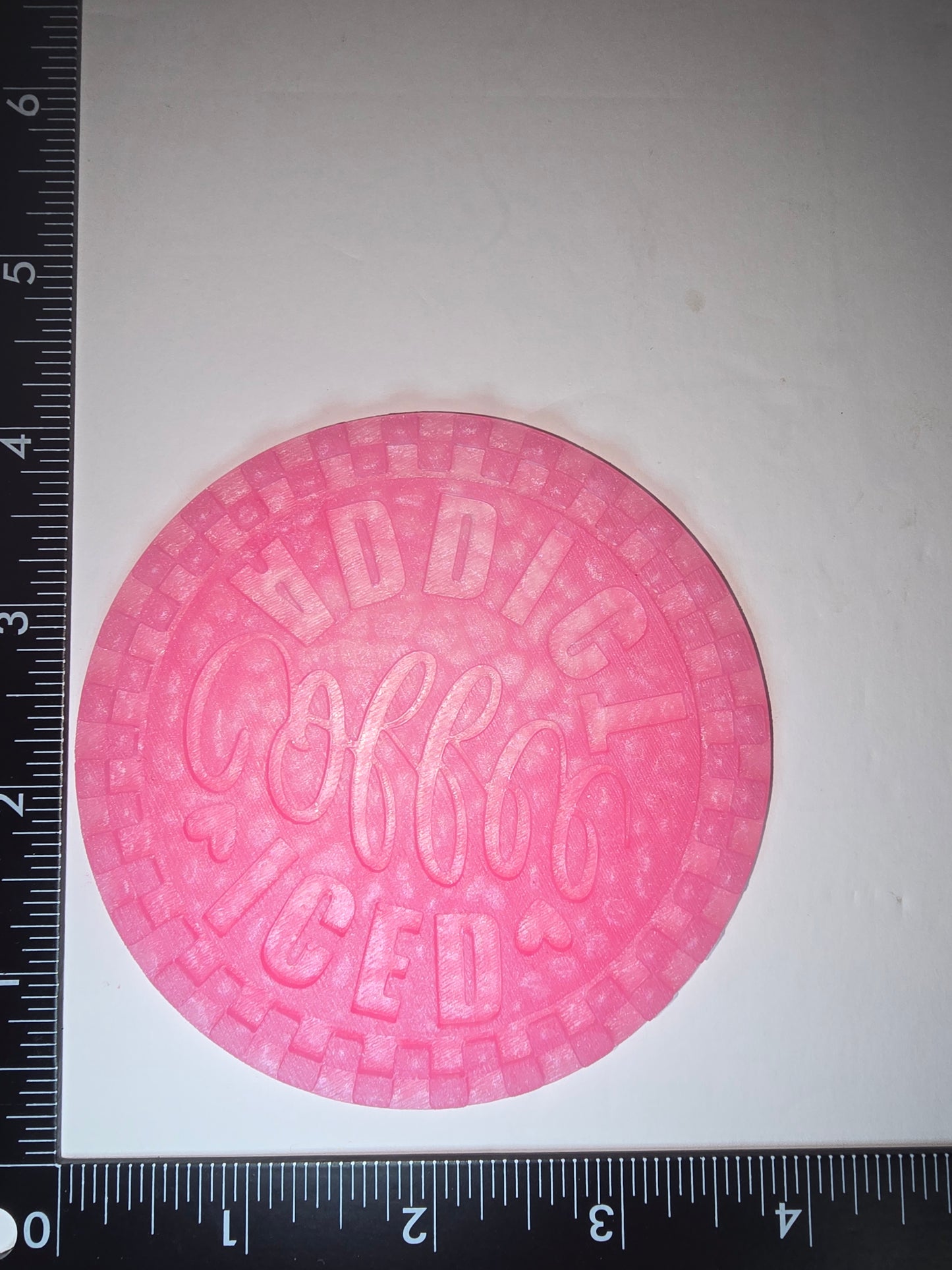 Iced coffee addict insert silicone freshie mold
