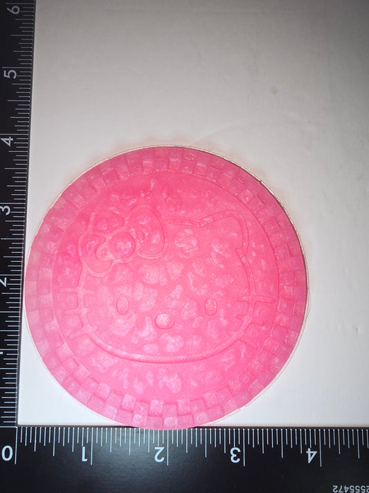 Hello kitty with checkered board insert silicone freshie mold