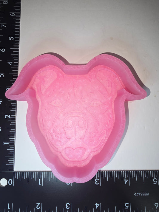 Pitbull face silicone freshie mold