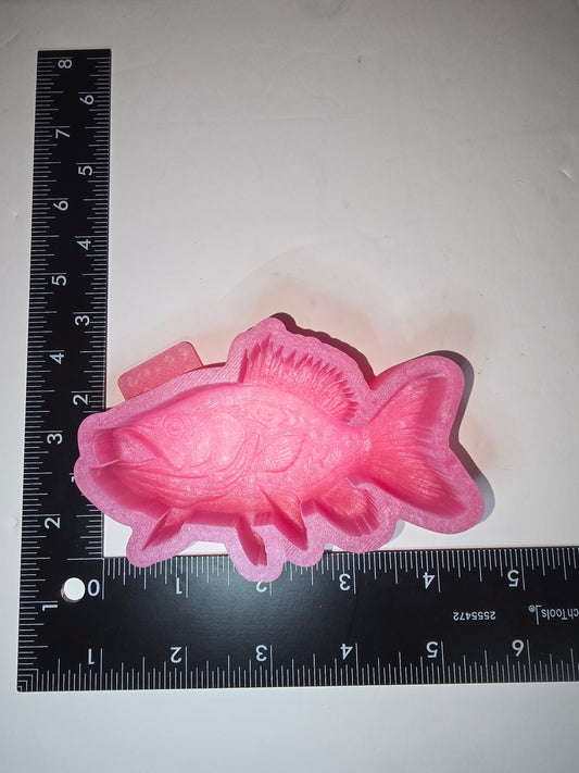 Bass fish silicone freshie mold