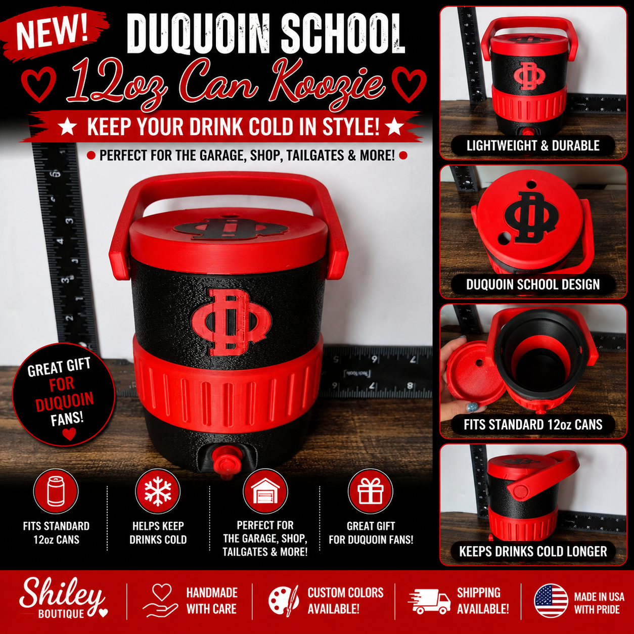 Du Quoin indians 12oz can holder